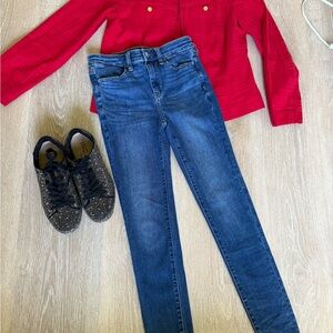 American Eagle Outfitters Dark Blue Skinny Jeans (Jeans Only)